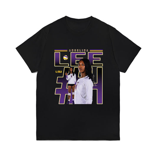 LSU - NCAA Women's Volleyball : Angie Lee - Collage Comfort Colors T-Shirt-0