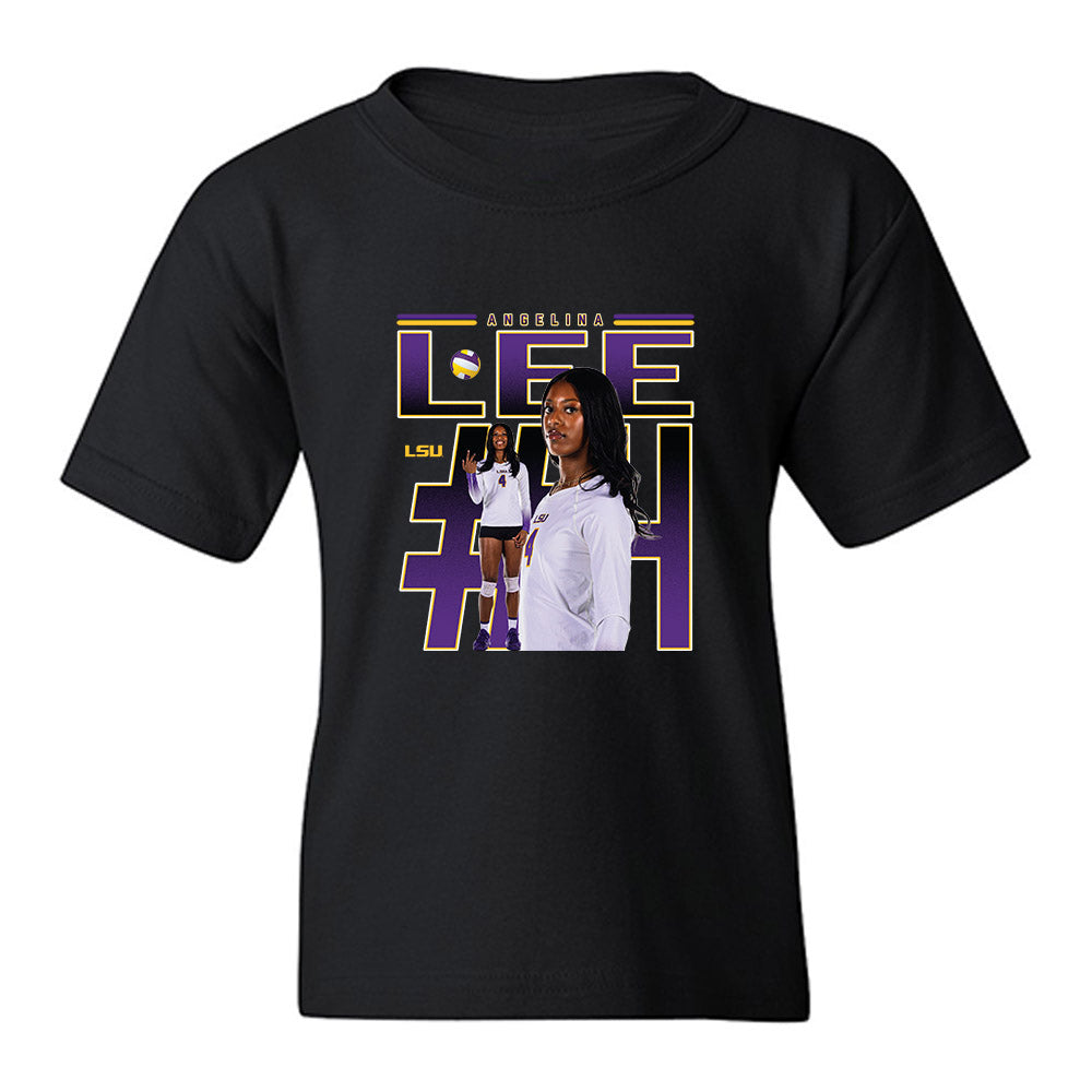 LSU - NCAA Women's Volleyball : Angie Lee - Collage Youth T-Shirt-0