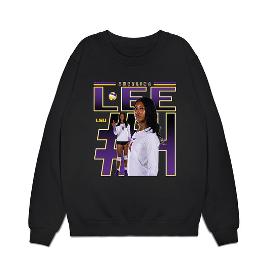 LSU - NCAA Women's Volleyball : Angie Lee - Collage Premium Crewneck Sweatshirt-0