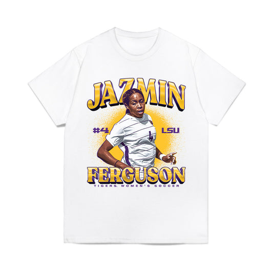 LSU - NCAA Women's Soccer : Jazmin Ferguson - Collage Comfort Colors T-Shirt-0