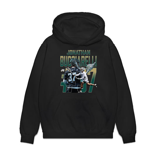 Jacksonville - NCAA Men's Lacrosse : Jonathan Bucciarelli - Collage Premium Hooded Sweatshirt-0