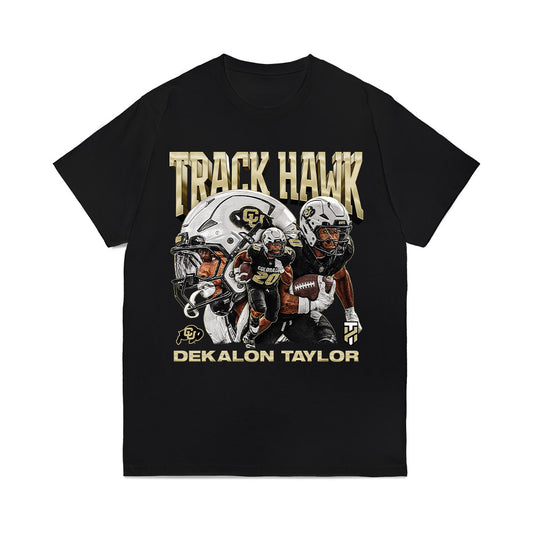 Colorado - NCAA Football : DeKalon Taylor - Individual Collage Comfort Colors T-Shirt-0