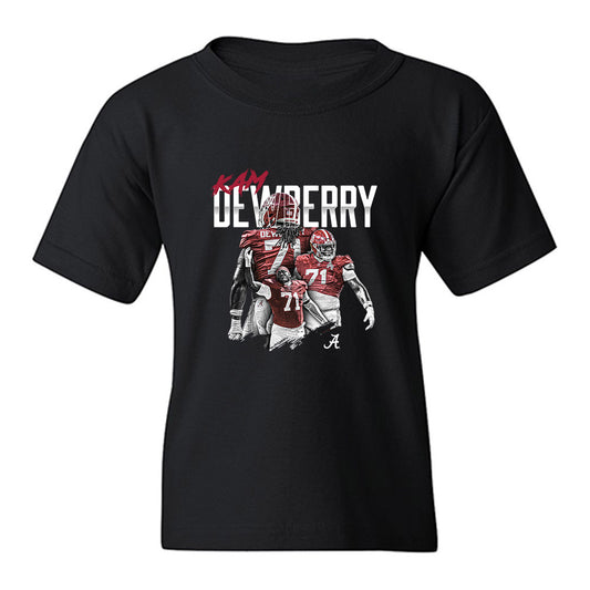 Alabama - NCAA Football : Kam Dewberry - Collage Youth T-Shirt-0