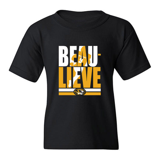 Missouri - NCAA Football : Beau Pribula - BeauLieve Youth T-Shirt-0