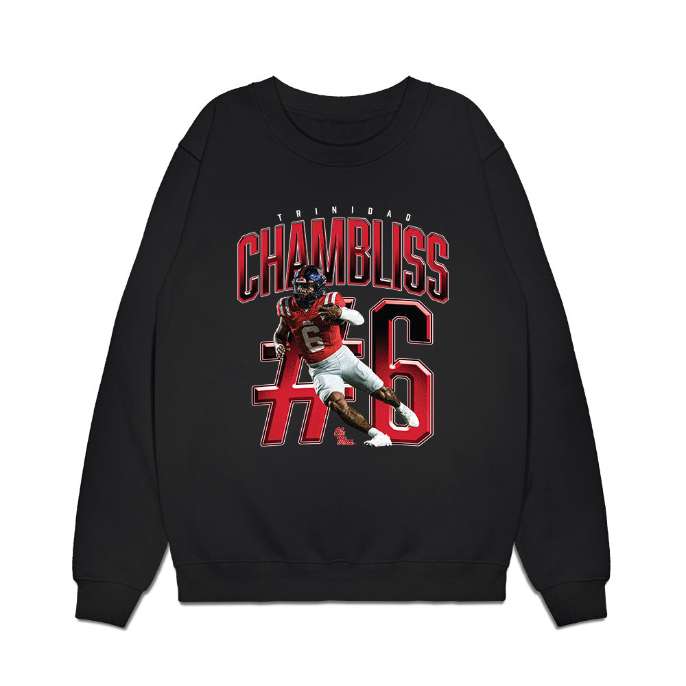 Ole Miss - NCAA Football : Trinidad Chambliss - Collage Premium Crewneck Sweatshirt-0