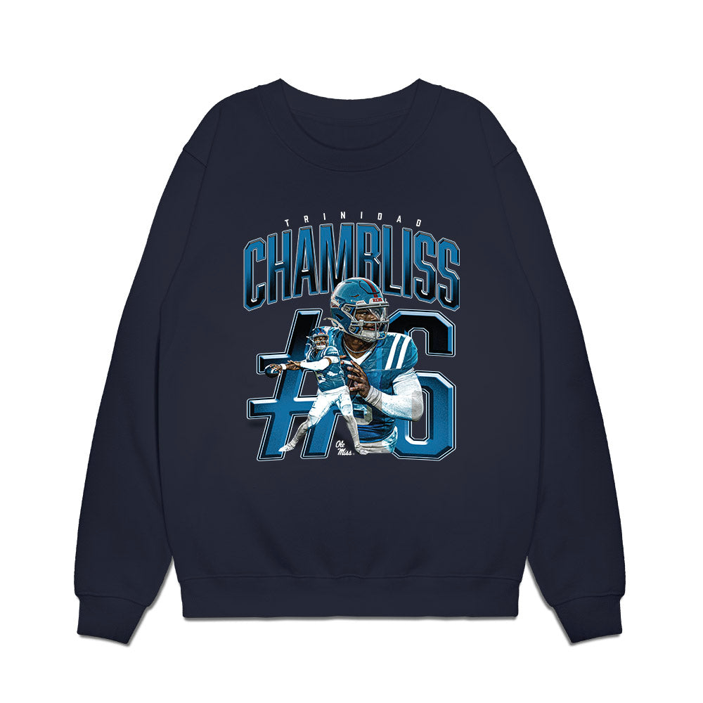 Ole Miss - NCAA Football : Trinidad Chambliss - Collage Premium Crewneck Sweatshirt-0