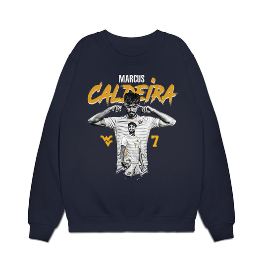 West Virginia - NCAA Men's Soccer : Marcus Caldeira - Premium Crewneck Sweatshirt-0
