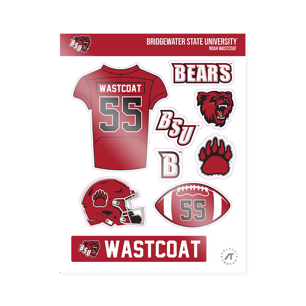 BSU - NCAA Football : Noah Wastcoat - Sticker Sheet-0