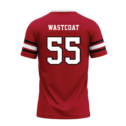 BSU - NCAA Football : Noah Wastcoat - Red Premium Football Jersey-1