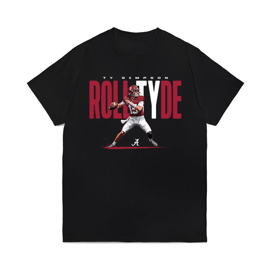 Alabama - NCAA Football : Ty Simpson - Collage Comfort Colors T-Shirt-0