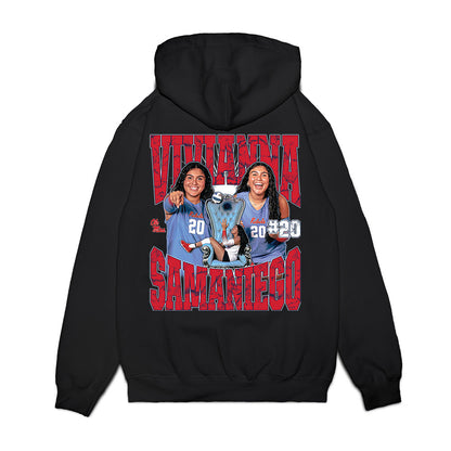 Ole Miss - NCAA Women's Volleyball : Vivianna Samaniego - Collage Premium Hooded Sweatshirt-1