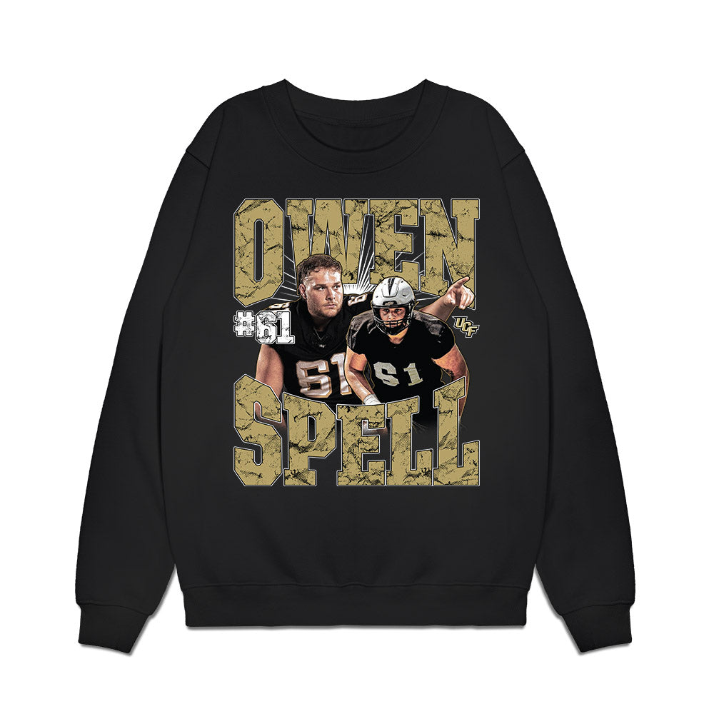 Central Florida - NCAA Football : Owen Spell - Collage Premium Crewneck Sweatshirt-0
