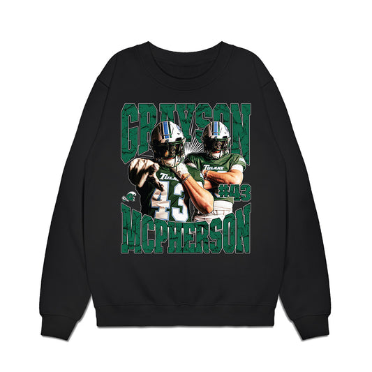 Tulane - NCAA Football : Grayson McPherson - Collage Premium Crewneck Sweatshirt-0