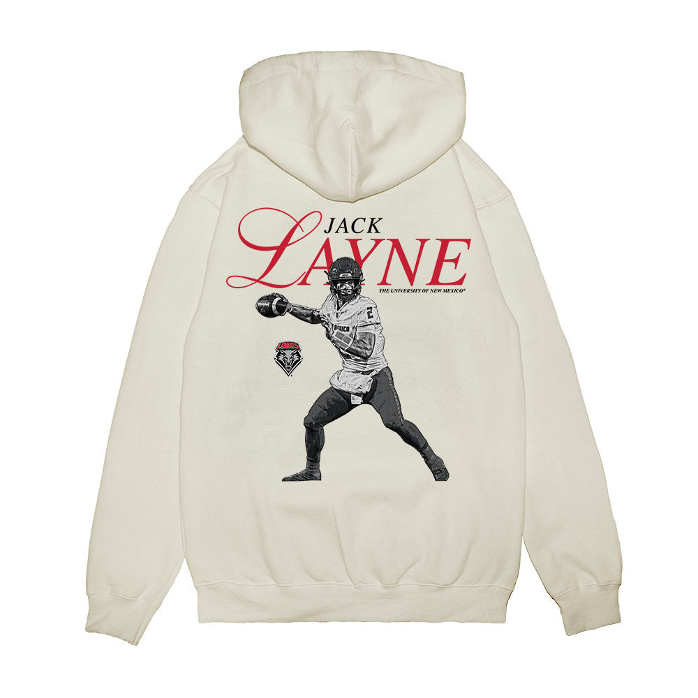 New Mexico - NCAA Football : Jack Layne - Graphic Premium Hooded Sweatshirt-1