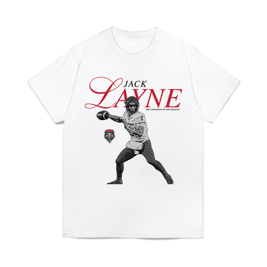 New Mexico - NCAA Football : Jack Layne - Graphic Comfort Colors T-Shirt-0