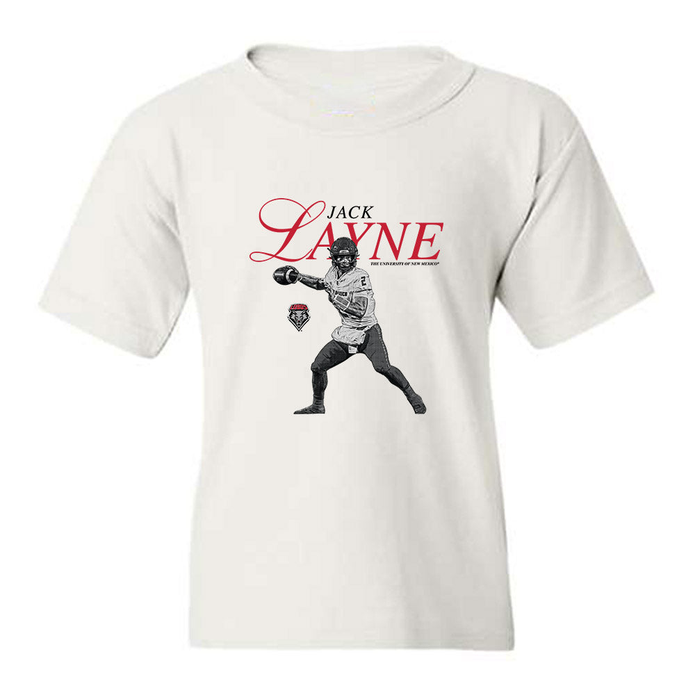 New Mexico - NCAA Football : Jack Layne - Graphic Youth T-Shirt-0