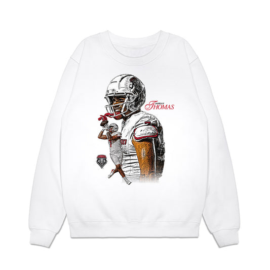 New Mexico - NCAA Football : Dorian Thomas - Graphic Premium Crewneck Sweatshirt-0