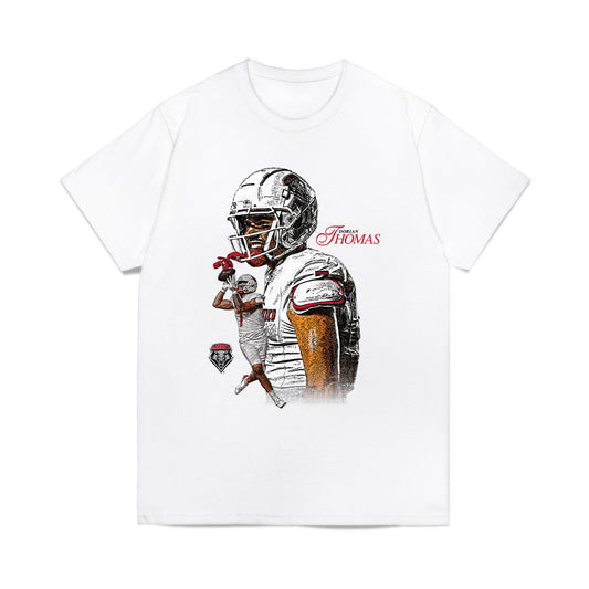 New Mexico - NCAA Football : Dorian Thomas - Graphic Comfort Colors T-Shirt-0