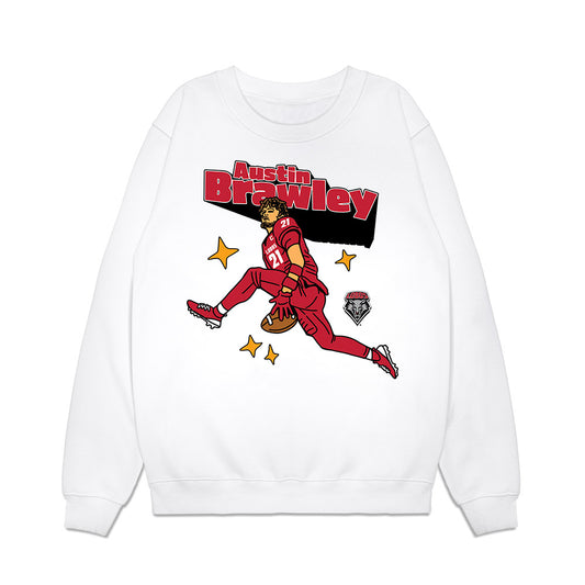 New Mexico - NCAA Football : Austin Brawley - Graphic Premium Crewneck Sweatshirt-0