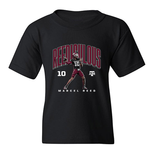 Texas A&M - NCAA Football : Marcel Reed - Reediculous Caricature Youth T-Shirt-0
