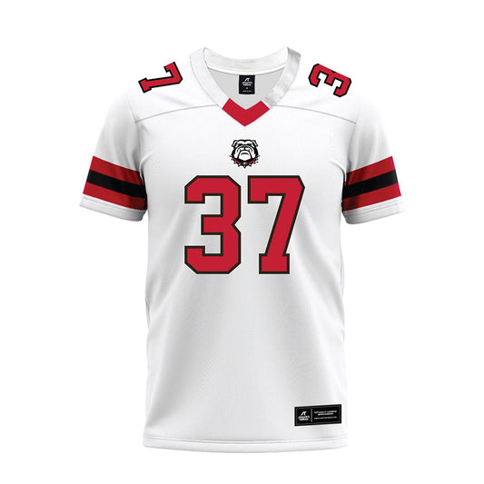 Georgia - NCAA Football : Henry Waller - White Premium Football Jersey-0