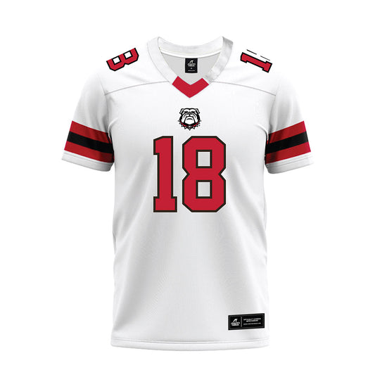 Georgia - NCAA Football : Sacovie White - White Premium Football Jersey-0