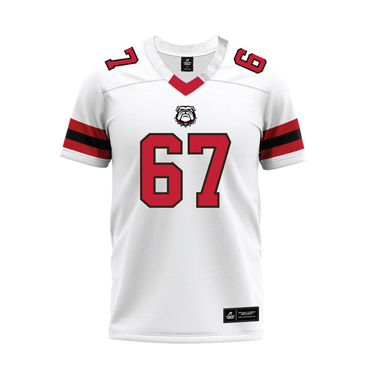 Georgia - NCAA Football : Clinton Barlow - White Premium Football Jersey-0
