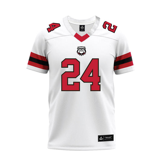 Georgia - NCAA Football : Dominick Kelly - White Premium Football Jersey-0