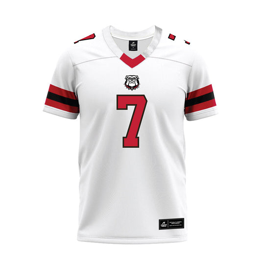 Georgia - NCAA Football : Daniel Harris - White Premium Football Jersey-0