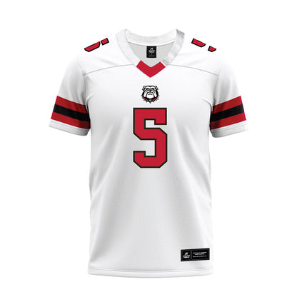 Georgia - NCAA Football : Noah Thomas - White Premium Football Jersey-0
