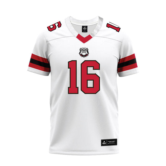 Georgia - NCAA Football : London Humphreys - White Premium Football Jersey-0