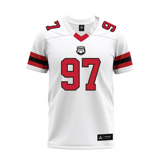 Georgia - NCAA Football : Jordan Thomas - White Premium Football Jersey-0