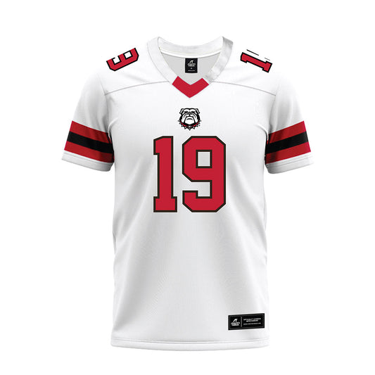 Georgia - NCAA Football : Hezekiah Millender - White Premium Football Jersey-0