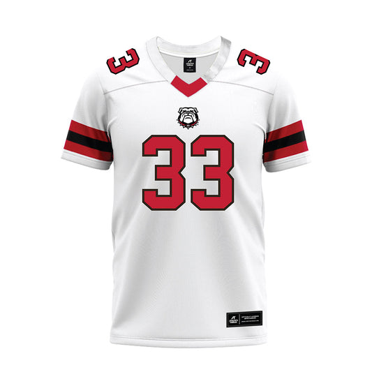Georgia - NCAA Football : Quintavius Johnson - White Premium Football Jersey-0