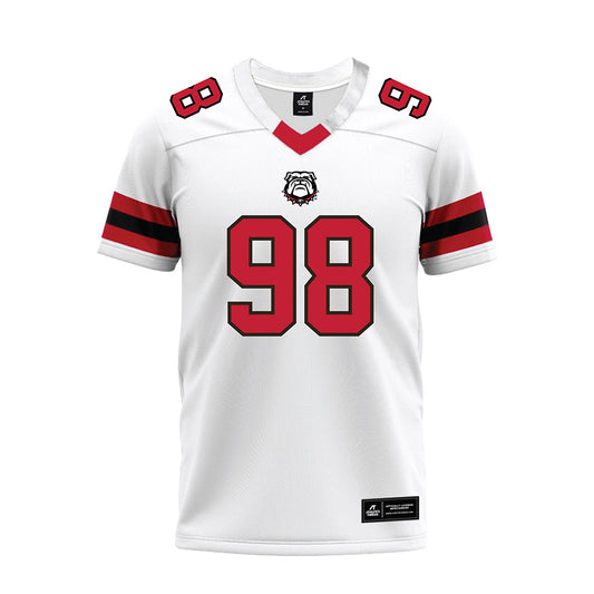 Georgia - NCAA Football : Connor Ferguson - White Premium Football Jersey-0