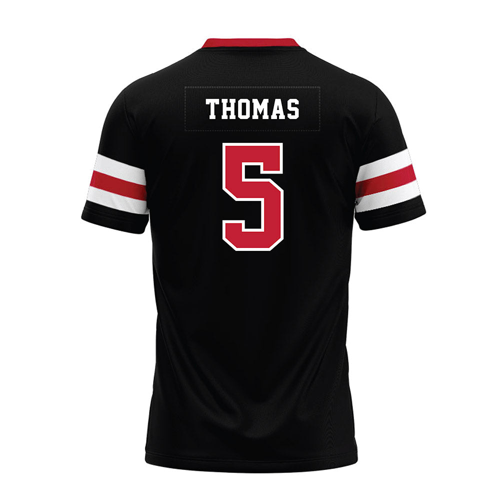 Georgia - NCAA Football : Noah Thomas - Black Premium Football Jersey-1