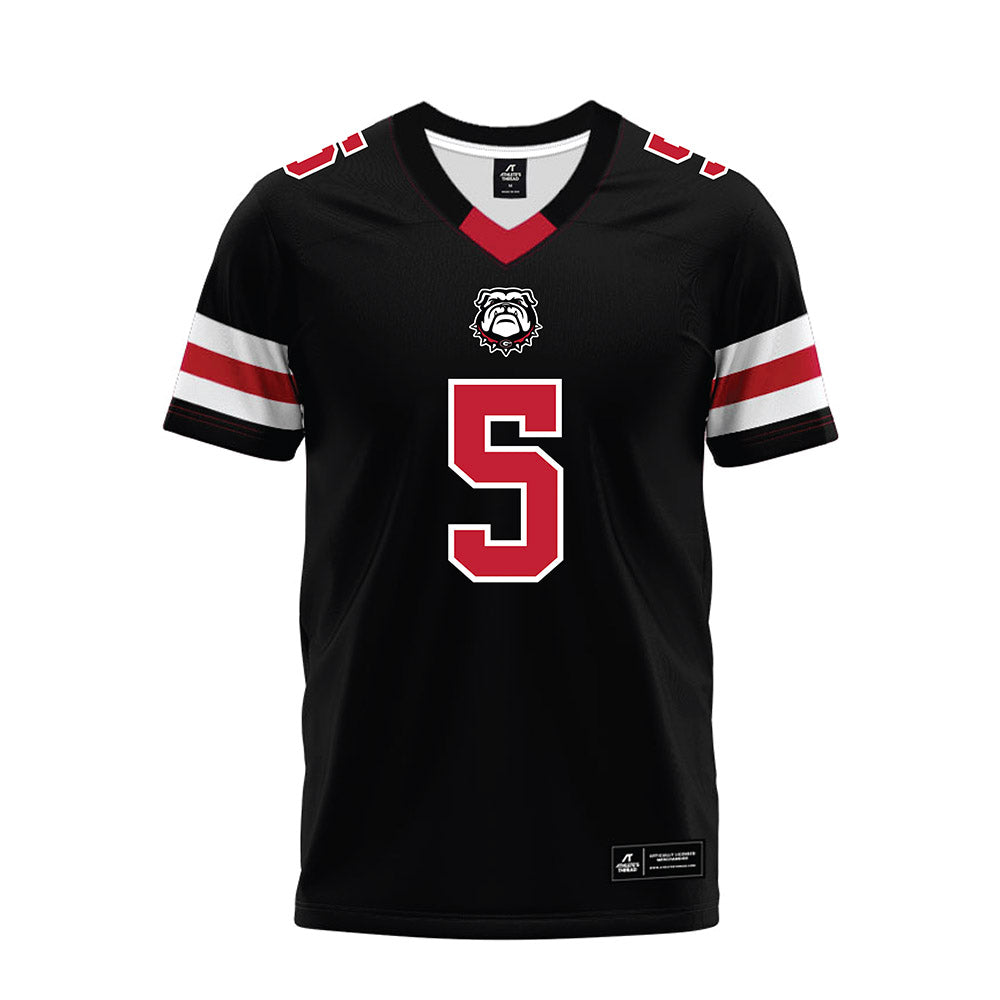 Georgia - NCAA Football : Noah Thomas - Black Premium Football Jersey-0
