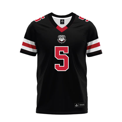 Georgia - NCAA Football : Noah Thomas - Black Premium Football Jersey-0