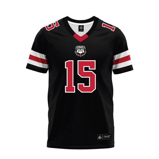 Georgia - NCAA Football : Ryan Montgomery - Black Premium Football Jersey-0