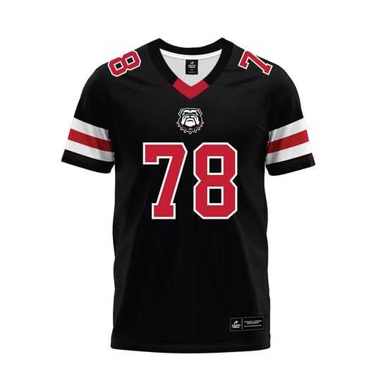 Georgia - NCAA Football : Tate Nelms - Black Premium Football Jersey-0
