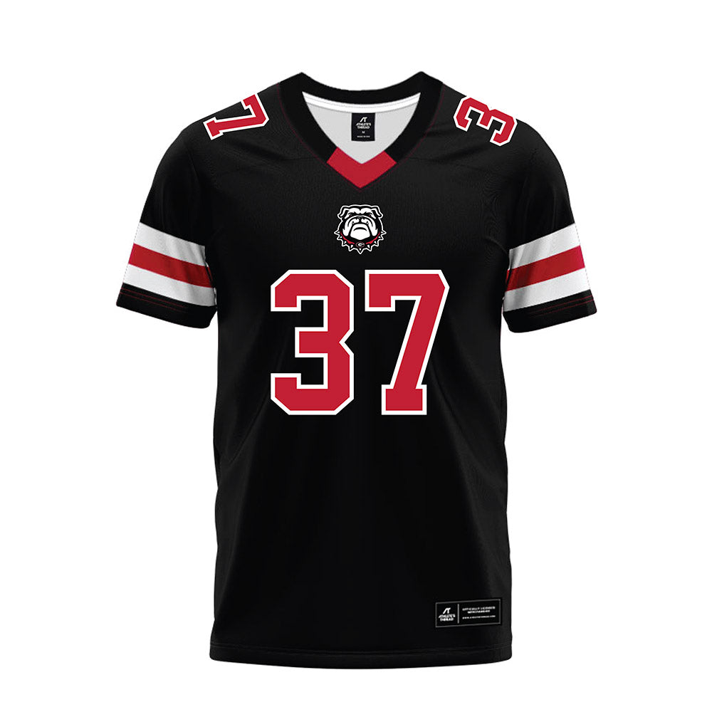 Georgia - NCAA Football : Benjamin McElreath III - Black Premium Football Jersey-0