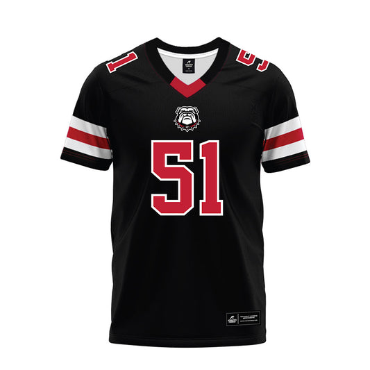 Georgia - NCAA Football : Will Snellings - Black Premium Football Jersey-0
