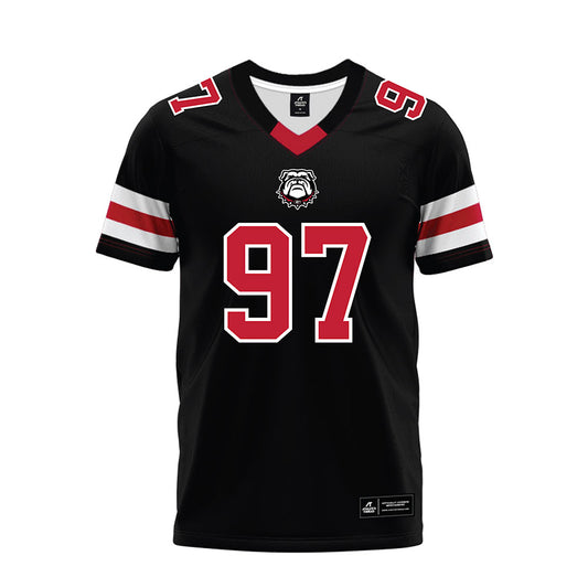 Georgia - NCAA Football : Jordan Thomas - Black Premium Football Jersey-0