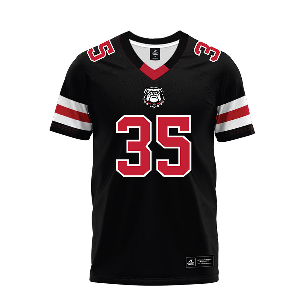 Georgia - NCAA Football : Jacob Fleming - Black Premium Football Jersey-0