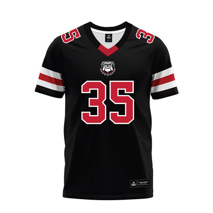 Georgia - NCAA Football : Jacob Fleming - Black Premium Football Jersey-0