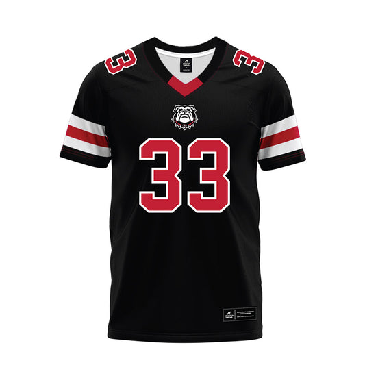 Georgia - NCAA Football : Quintavius Johnson - Black Premium Football Jersey-0