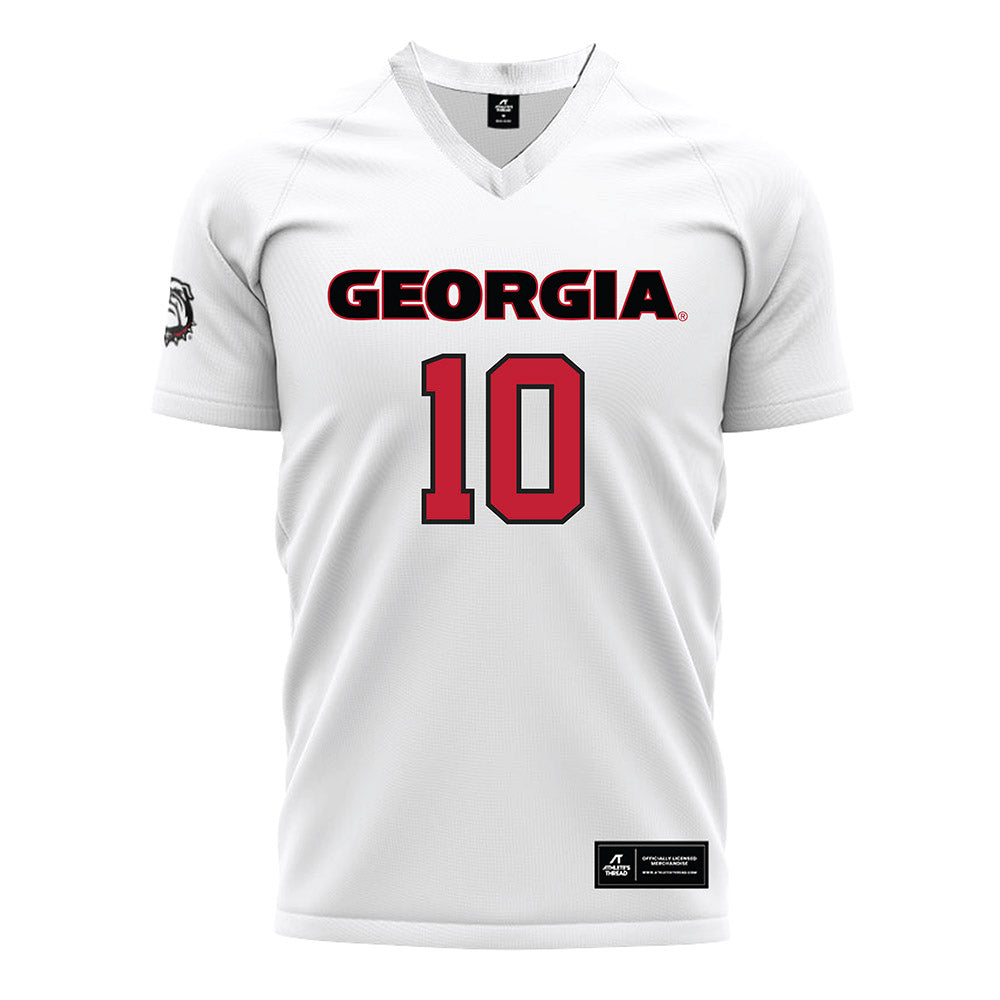 Georgia - NCAA Women's Soccer : Summer Denigan - White Soccer Jersey-0