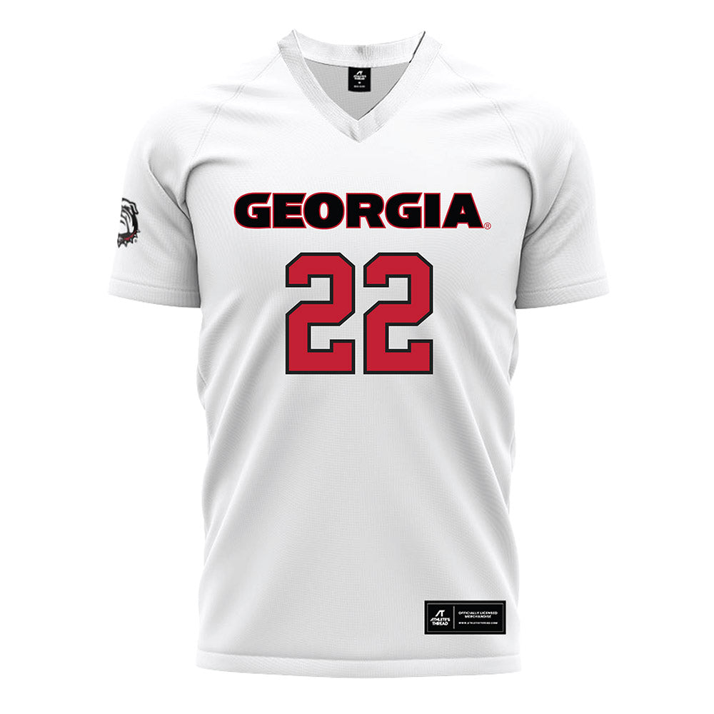 Georgia - NCAA Women's Soccer : Cate Hardin - White Soccer Jersey-0