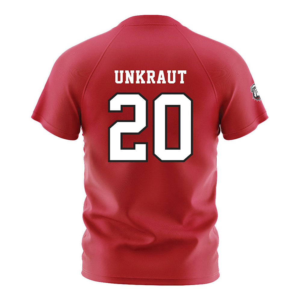 Georgia - NCAA Women's Soccer : Abby Unkraut - Red Soccer Jersey-1