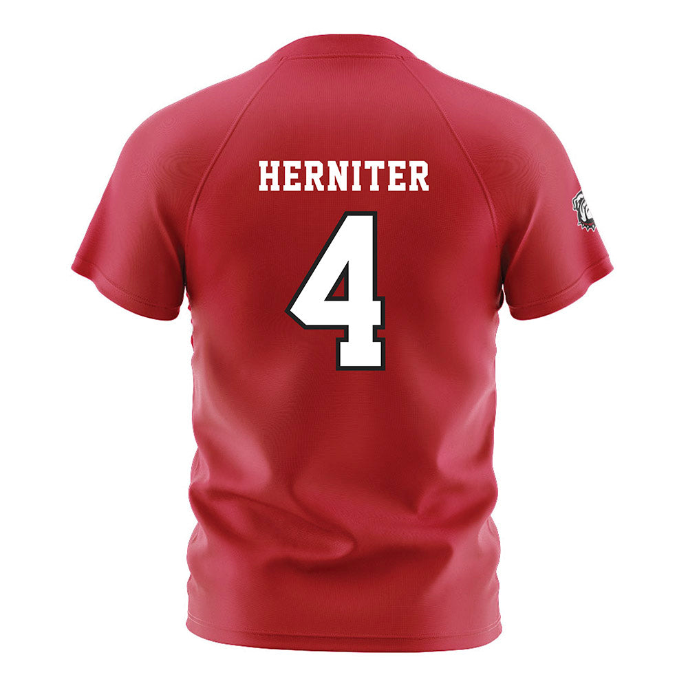 Georgia - NCAA Women's Soccer : Madeline Herniter - Red Soccer Jersey-1